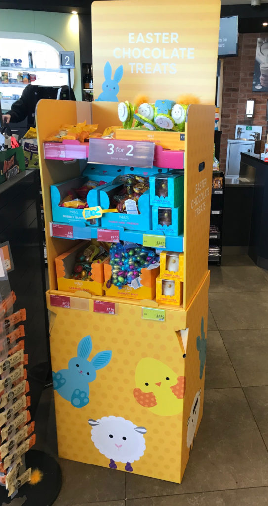 HOD display unit for Easter Chocolate Treats in M&S